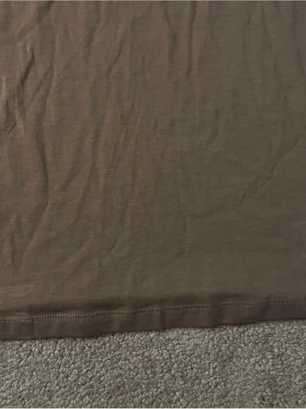 Tahari Essentials Basic Casual Brown Short Sleeve Tee Shirt - Picture 4 of 4